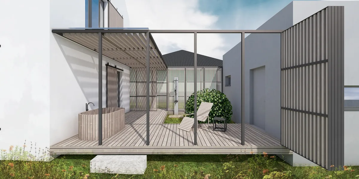 dům Štaflík a Špagetka — vizualizace 03, atrium