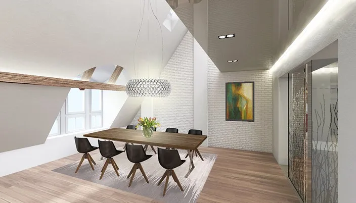 podkrovní apartmá 2 — vizualizace 06