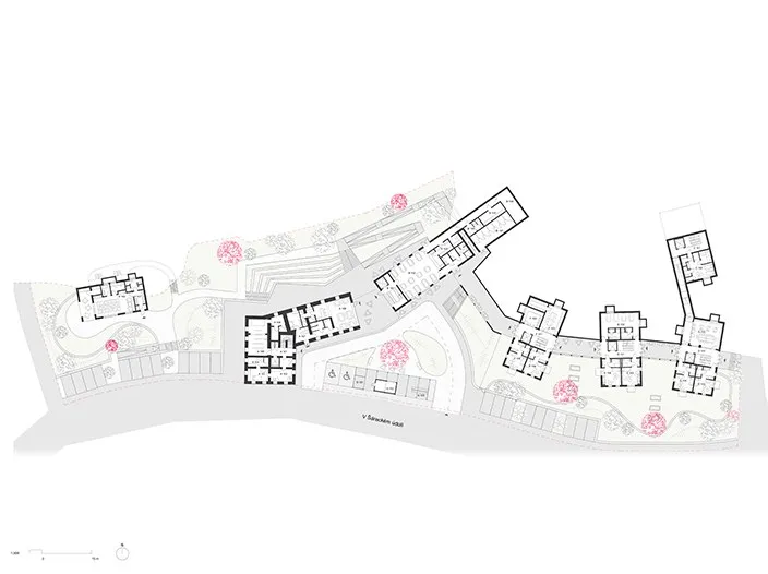 seniorské centrum Šatovka — výkres 10, 1. NP