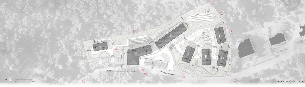 seniorské centrum Šatovka — výkres 07, situace